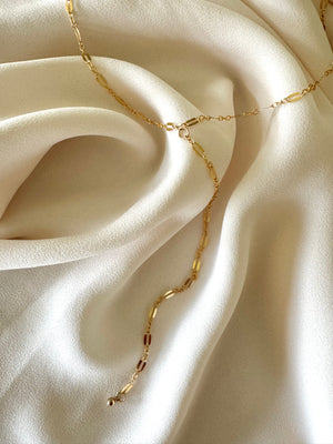 Gold Filled Dainty Lariat Y Necklace - Minimalist Jewelry for Women