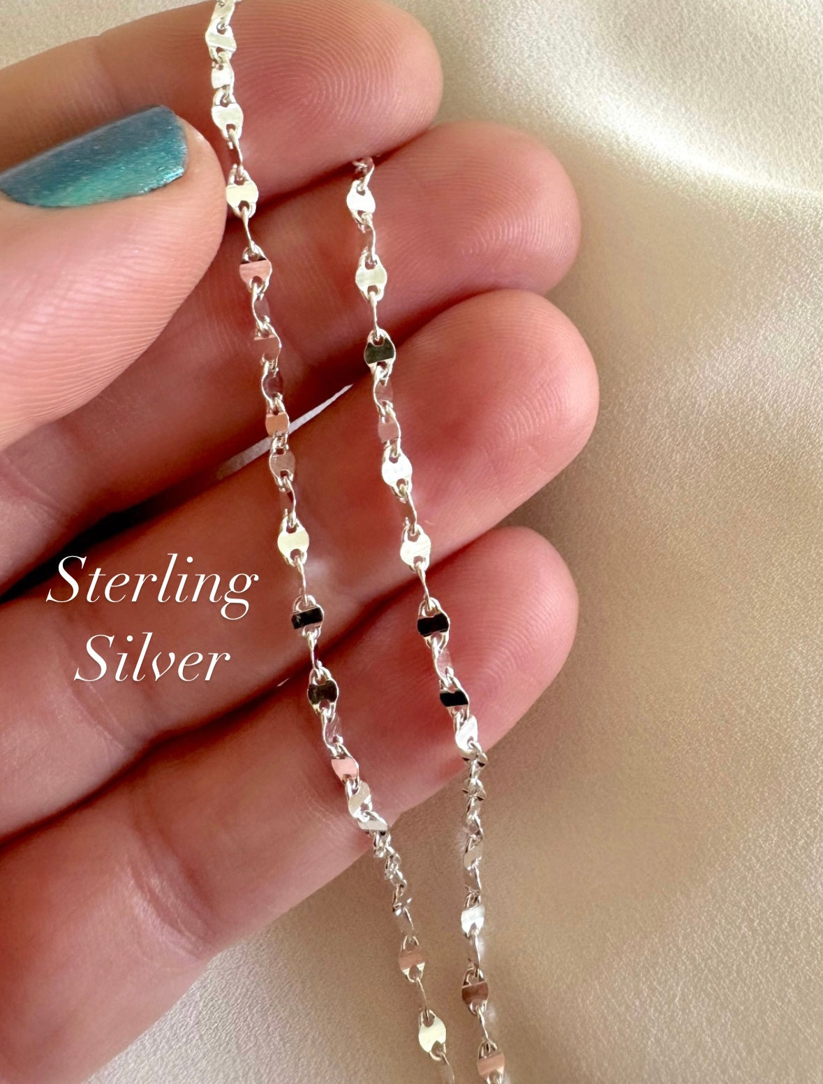 Gold Filled Dusters - Mirror Chain Drop Earrings for Women - Dangly Links Posts - Waterfall Earrings -