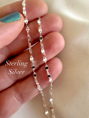 Gold Filled Dusters - Mirror Chain Drop Earrings for Women - Dangly Links Posts - Waterfall Earrings -