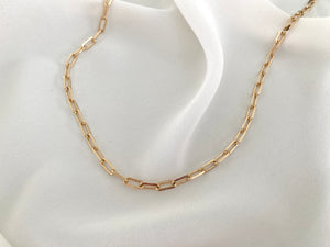 Gold Filled Paperclip Chain Necklace