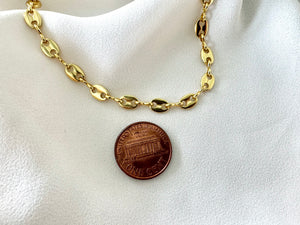 Gold Filled Dainty Mariner Chain Link Necklace