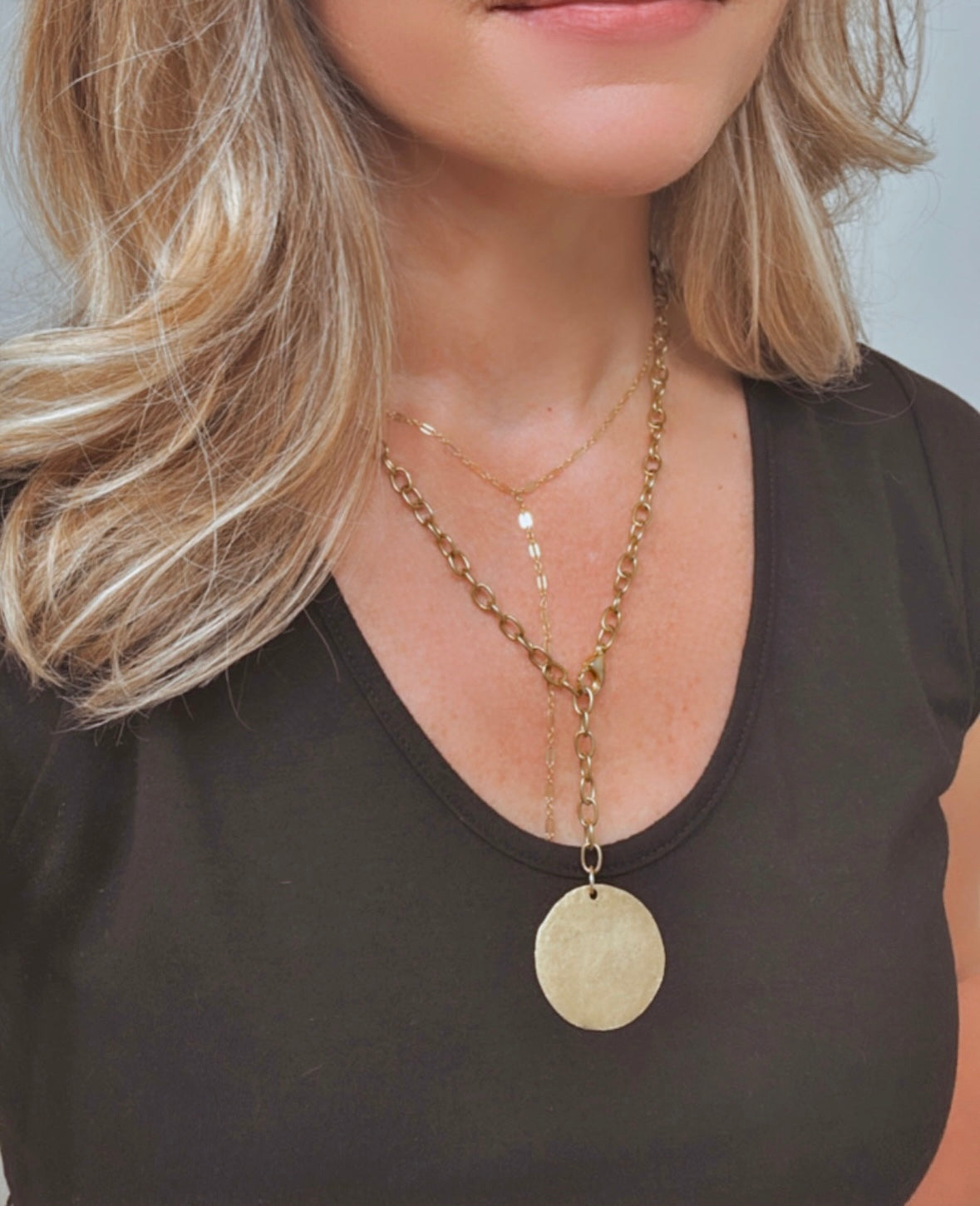 Gold Filled Dainty Lariat Y Necklace - Minimalist Jewelry for Women