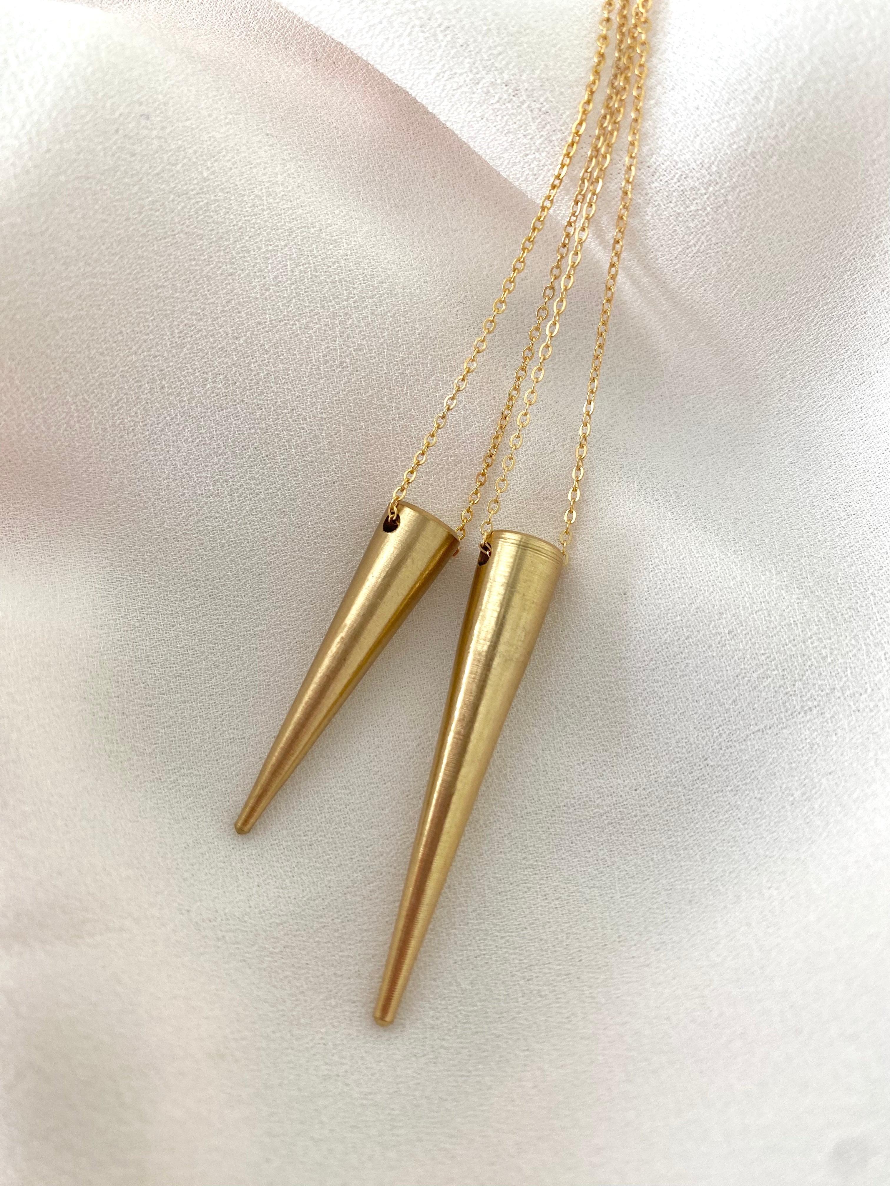 Minimalist Gold Spike Necklace