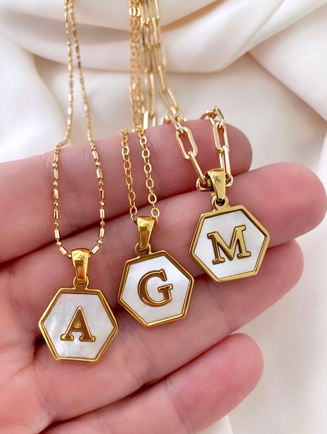 Initial necklace | gold plated necklace – Ladywithcraft