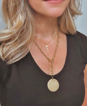 Gold Filled Dainty Lariat Y Necklace - Minimalist Jewelry for Women