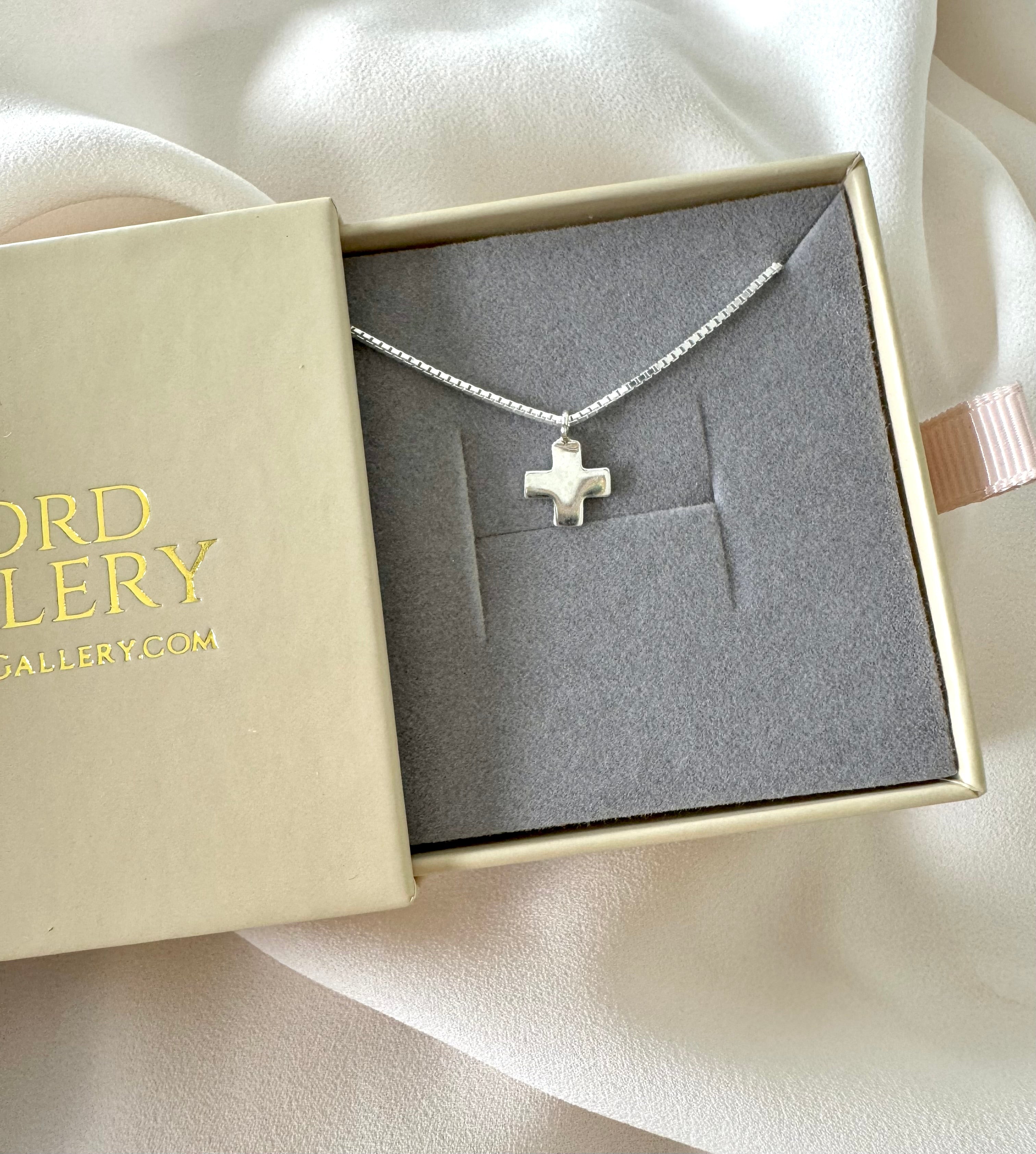 Dainty Sterling Silver Cross Pendant Necklace - Gift Idea