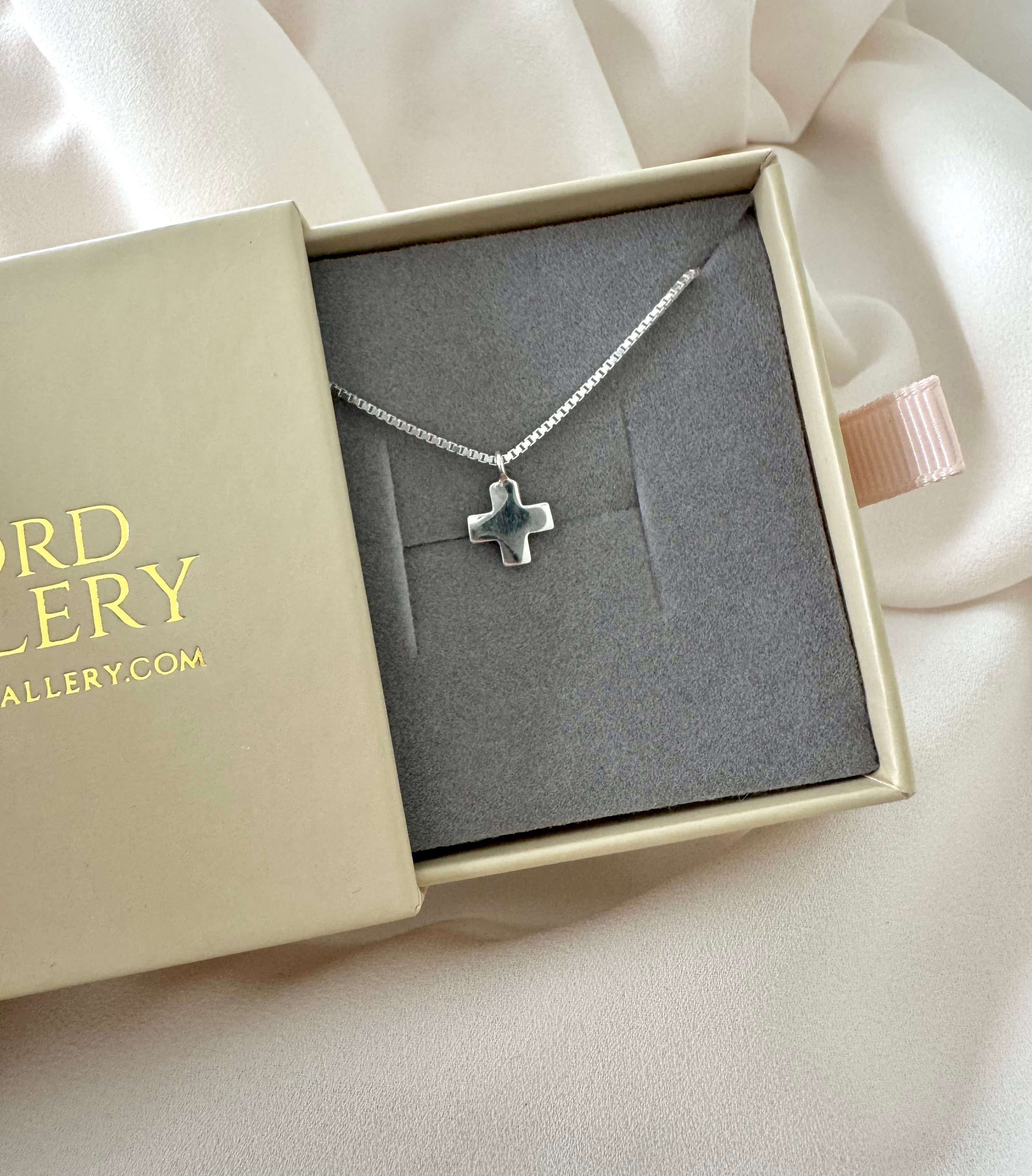 Dainty Sterling Silver Cross Pendant Necklace - Gift Idea