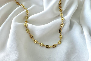 Gold Filled Dainty Mariner Chain Link Necklace