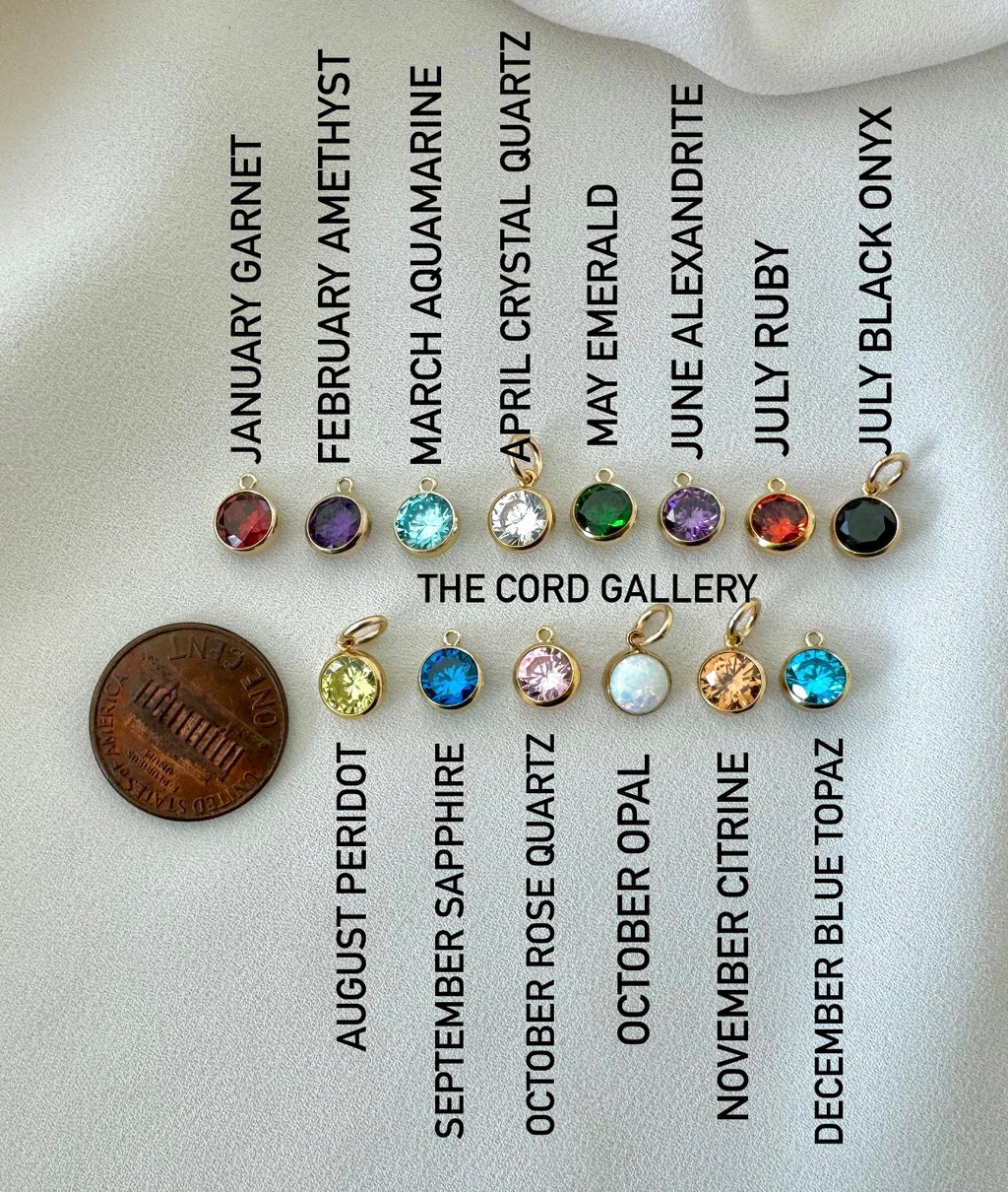Add-On Birthstone Charms - Gold Filled