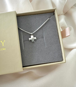 Dainty Sterling Silver Cross Pendant Necklace - Gift Idea