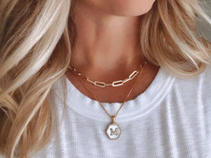 Gold Filled Thick Link Paperclip Chain Necklace - Stacking Necklaces