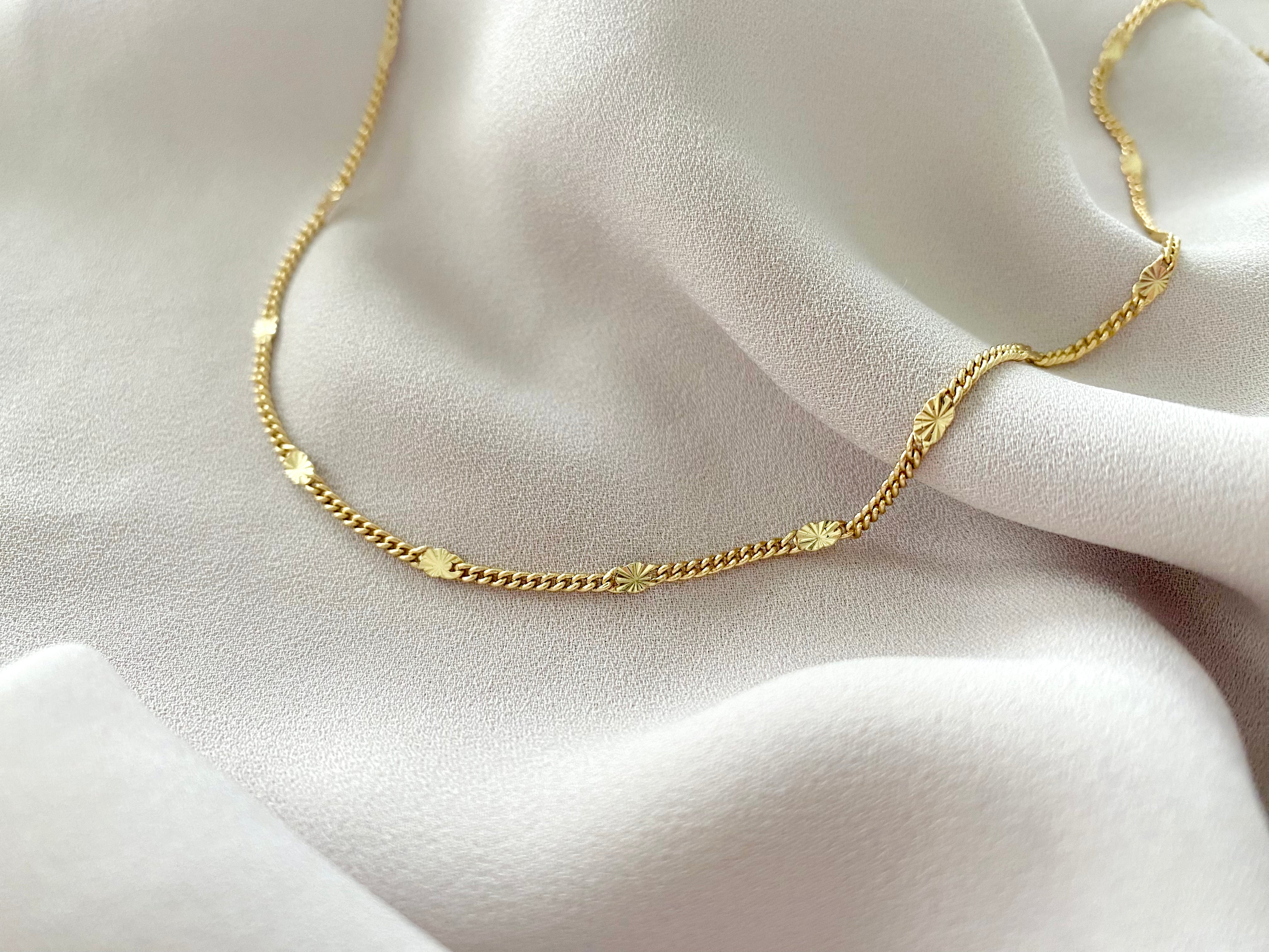Dainty Gold Filled Celestial Chain Necklace Simple Layering Necklace Curb Chain Everyday Necklaces Christmas Gift Star Chain Necklace