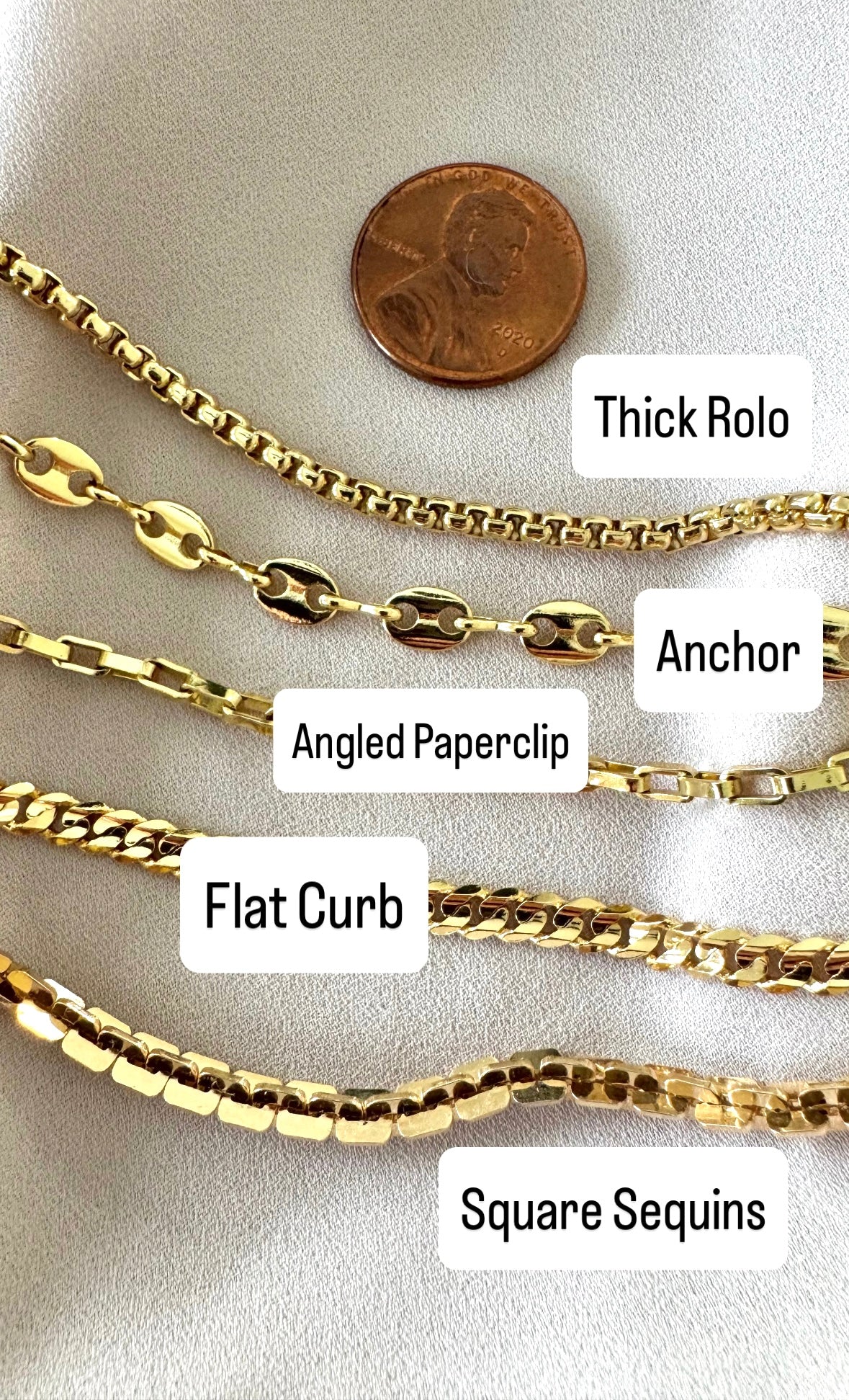 Gold Filled Stacking Bracelets Thick Rolo Chain Anchor Mariner Chain Rectangle Paperclip