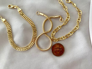Gold Filled Layering Bracelets Oval Link Bracelet Rounded Snake Chain Bracelet Basket Weave Chain Braided Link Bracelets Minimalist Jewelry