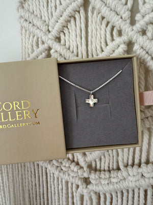 Dainty Sterling Silver Cross Pendant Necklace - Gift Idea