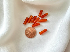 Dainty Carnelian Necklace - Gold Filled - Rose Gold Filled - Sterling Silver - Floating Gemstone Necklace - Carnelian Bar