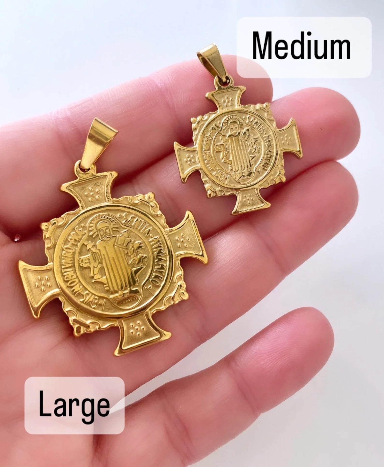 Amazon.com: OEMOO St Saint Benedict Medal Necklace, Stainless Steel  Exorcism Medal Ward Off Evil Protection Jewelry Christian Gifts Catholic  Gifts: Clothing, Shoes & Jewelry