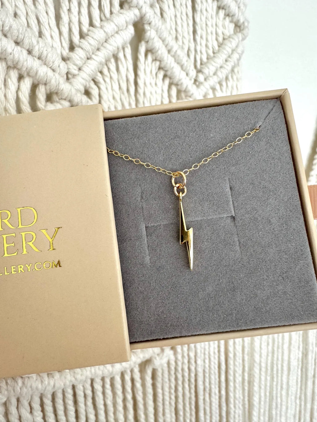 Dainty Gold Filled Lightning Bolt Charm Necklace