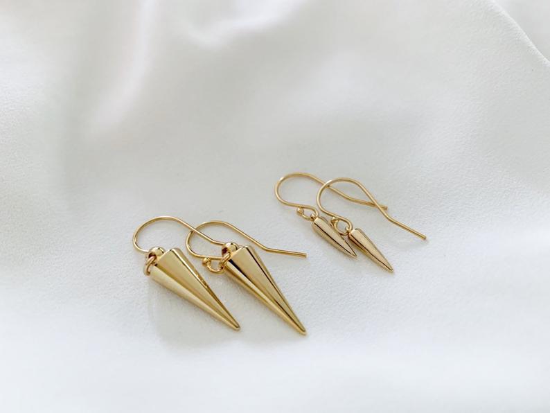 Dainty Gold Spike Earrings