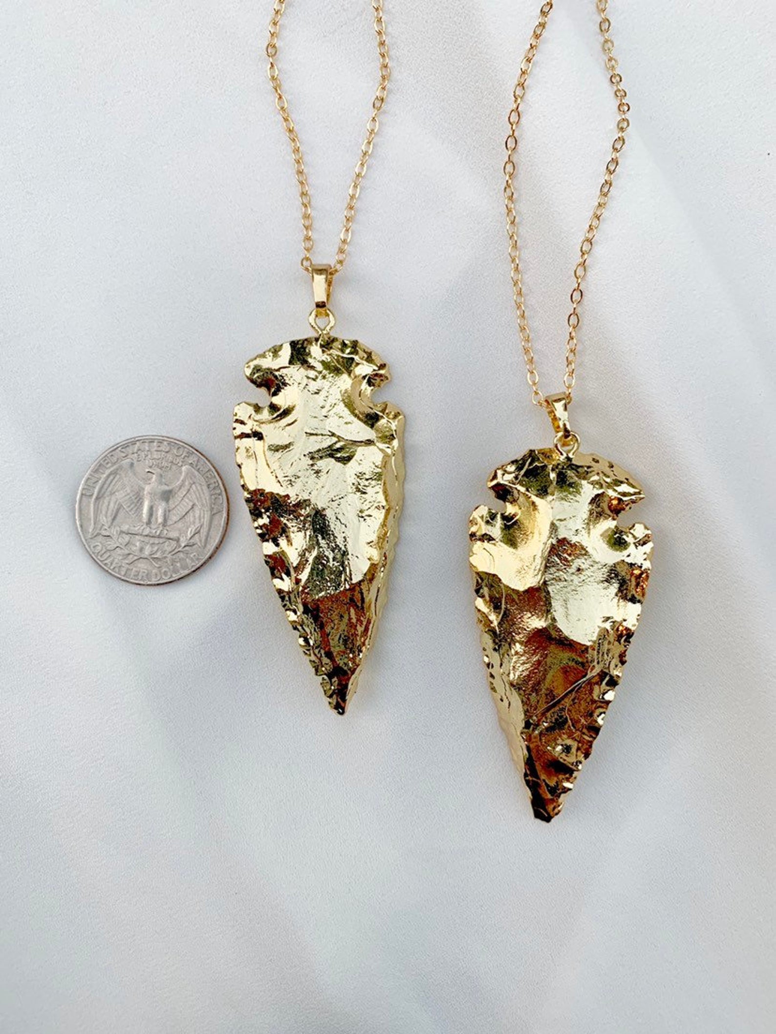 Gold Arrowhead Pendant Necklace