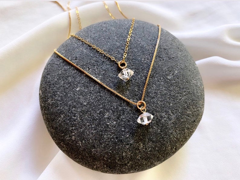 Genuine Herkimer Diamond Pendant Necklace