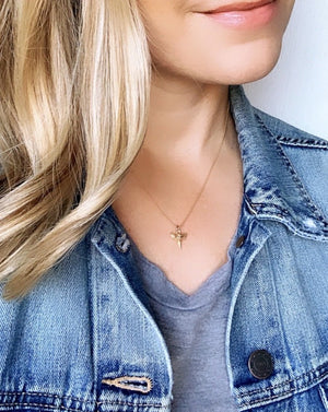 Dainty Gold Shark Tooth Pendant Necklace