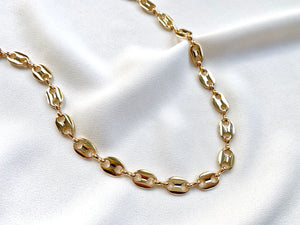 Gold Filled Chunky Mariner Chain Link Necklace