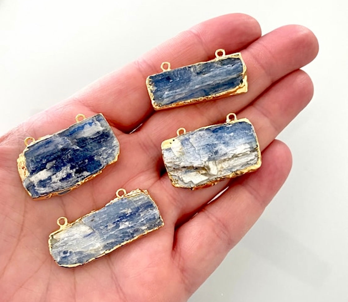 Raw Kyanite Pendant Necklace - Chunky Kyanite - Gold Filled Chain