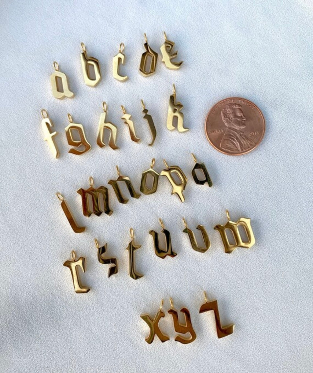 Add-On: Old English Letter Charms for Necklace