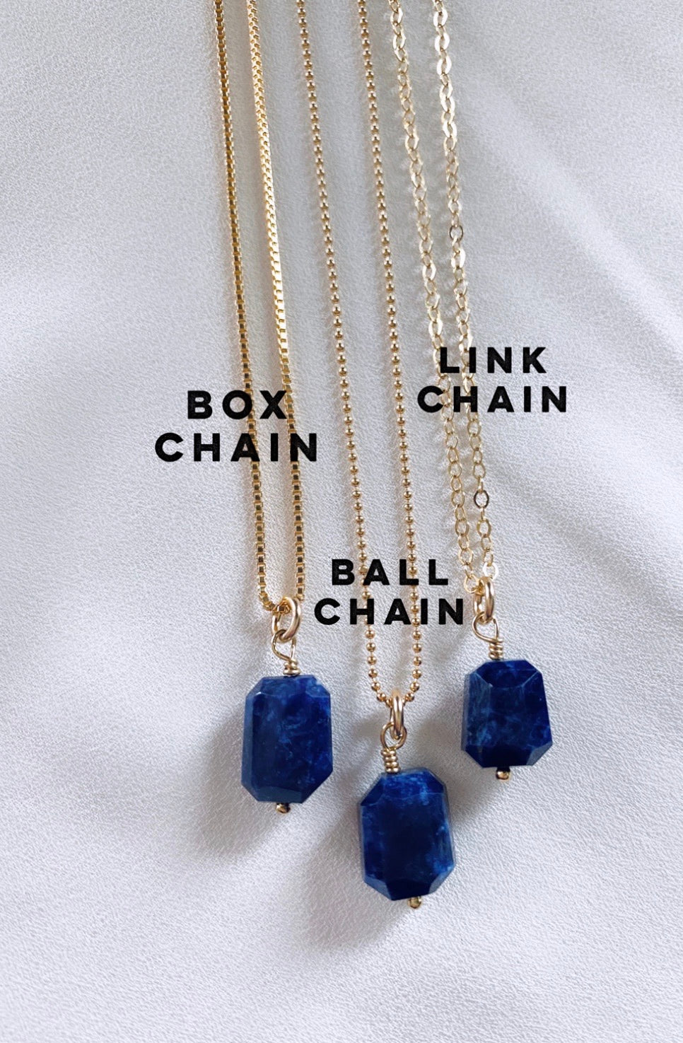 Dainty Lapis Lazuli Gemstone Necklace - September Birthstone