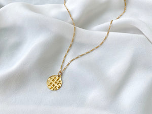 Gold Jerusalem Cross Medallion Necklace