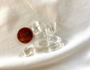 Dainty Raw Crystal Quartz Pendant Necklace - April Birthstone