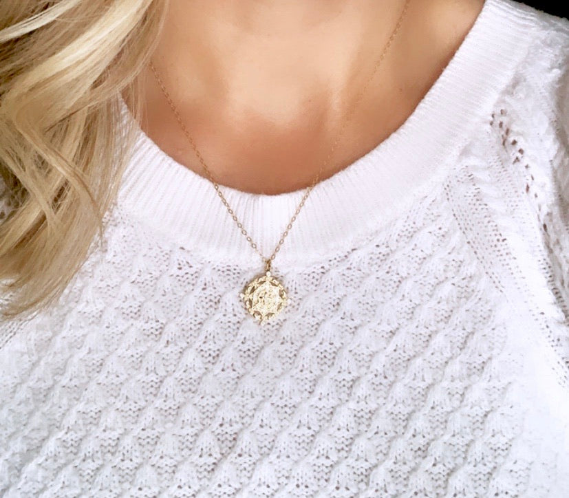 Choice of Gold Coin Medallion Necklace