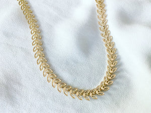 Gold Filled Leaf Chain Necklace