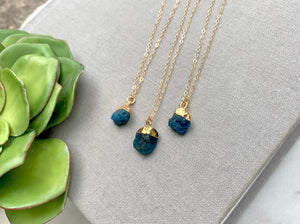 Raw Apatite Gemstone Necklace