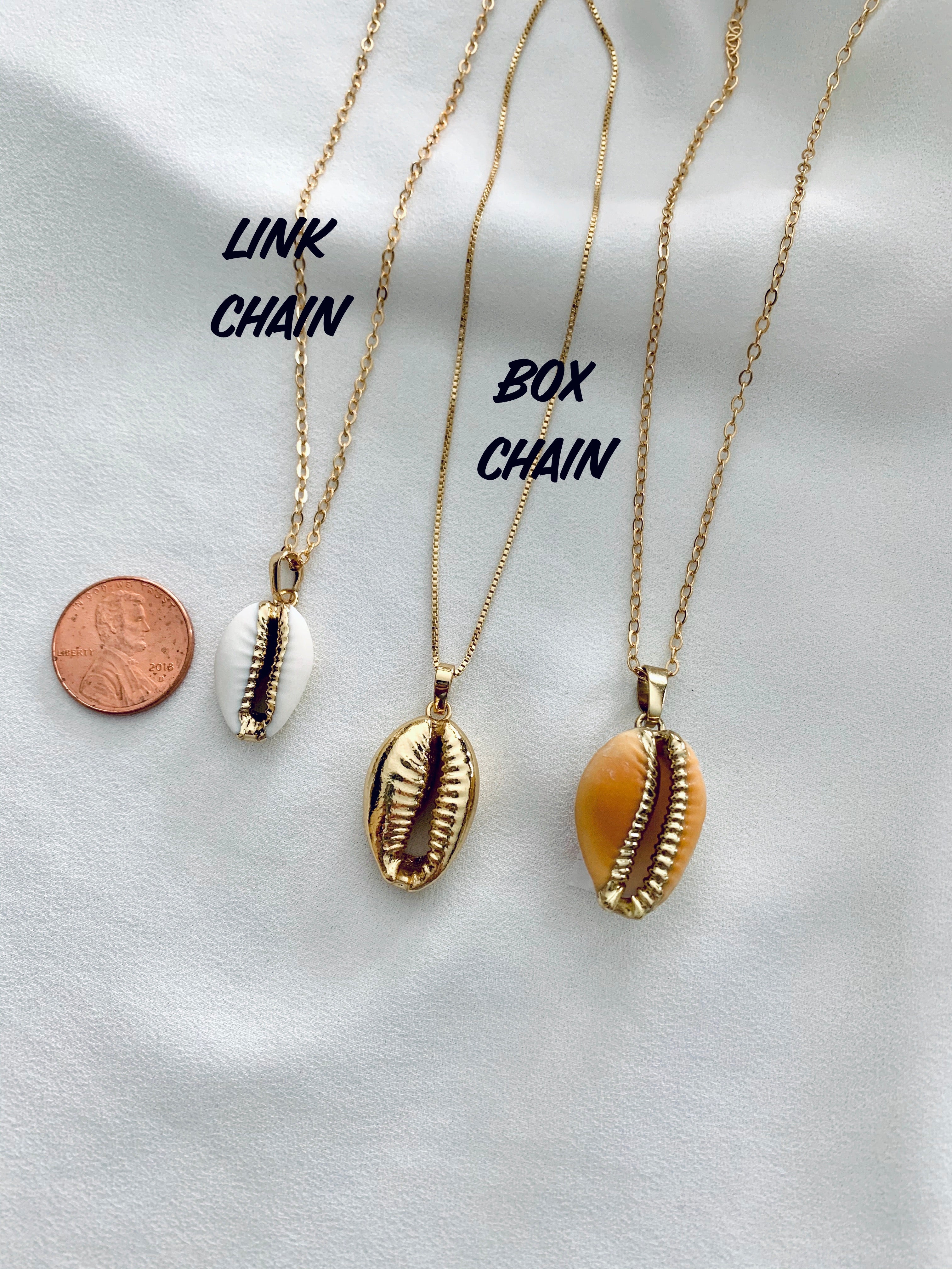 All Gold Dipped Cowrie Shell Pendant Necklace Beachy Jewelry