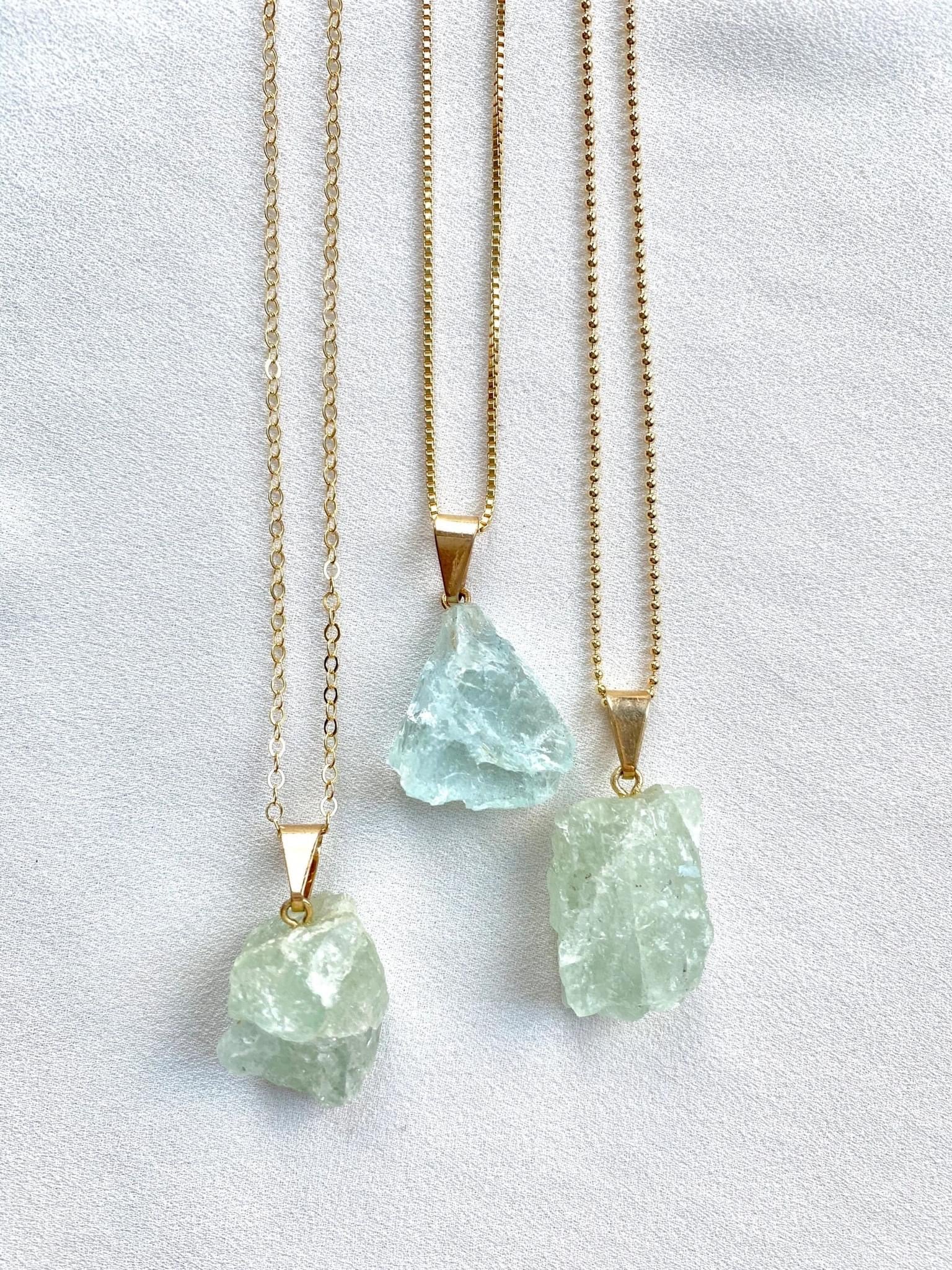 Aquamarine Necklace - Raw Collection by Boutique baltique