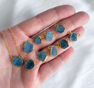 Dainty Kyanite Necklace Gold Filled Chain