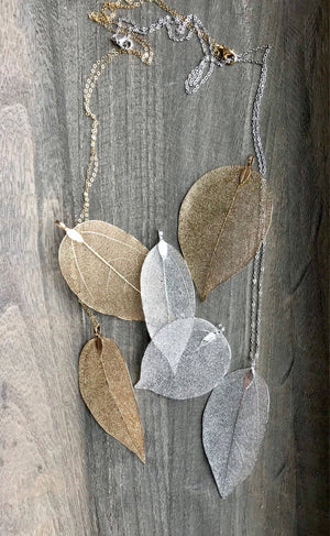 Silver Leaf Pendant Necklace